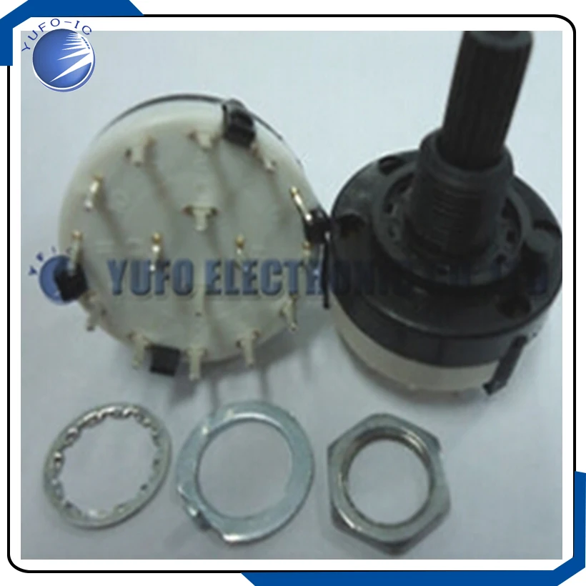 

Free Shipping One Lot 5PCS 3 Pole 4 Position PCB Wiring ROTARY SWITCH 3P4T