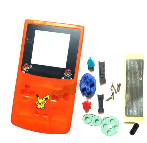 v2 Galyme для GameBoyColor DMG GBO Limitd Edition прозрачный оранжевый Золотой корпус на замену карман Ely версия Корпус чехол - Цвет: v2