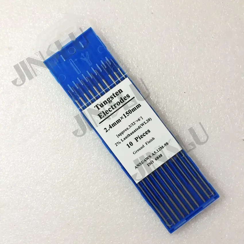 

10pcs 2% Lanthanated WL20 Blue TIG Welding Tungsten Electrode 2.4 x 150mm