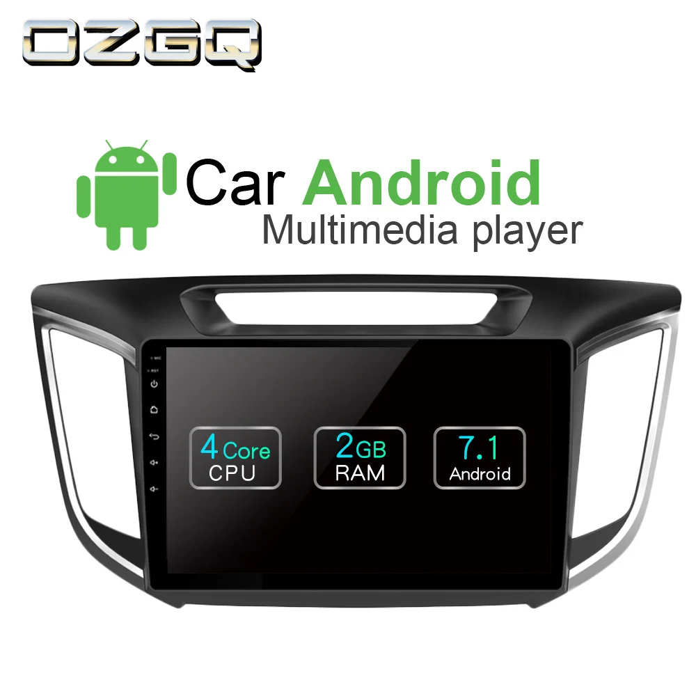 Discount OZGQ Android 7.1 Car Player For Hyundai Creta 2014-2018 Screen Auto GPS Navigation Bluetooth Radio TV Audio Video Music Stereo 1