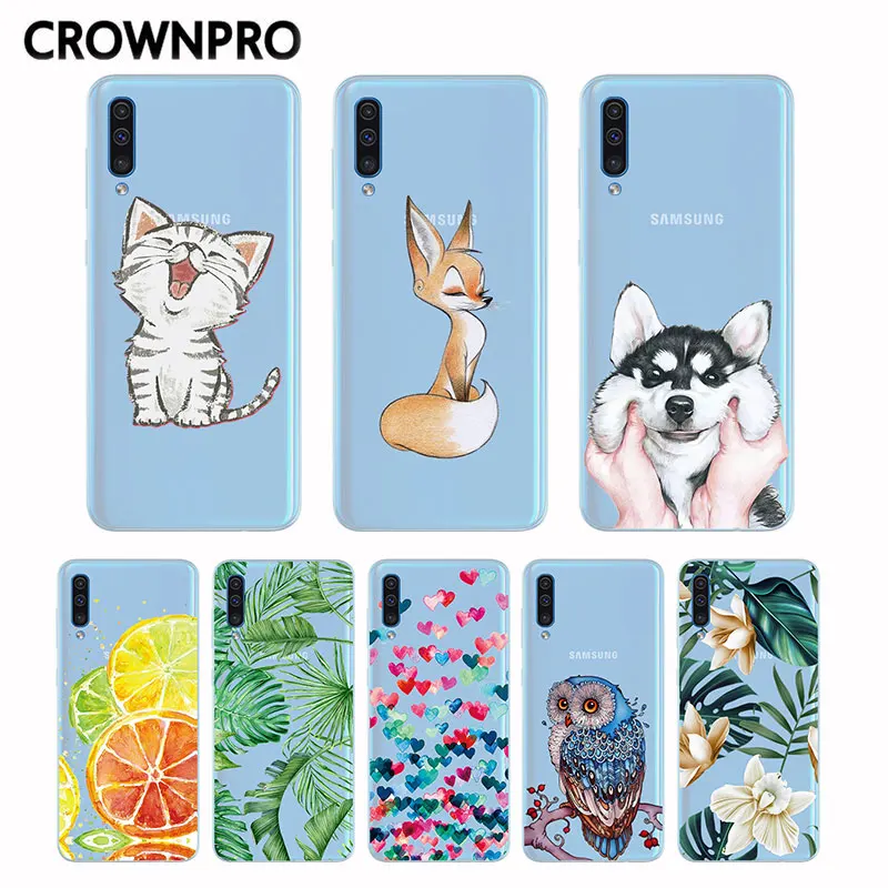 

CROWNPRO sFor Samsung A50 Case Cover Silicone Soft sFor Samsung Galaxy A50 TPU Back Cover A 50 2019 A505F Cute Coque Ultra Thin