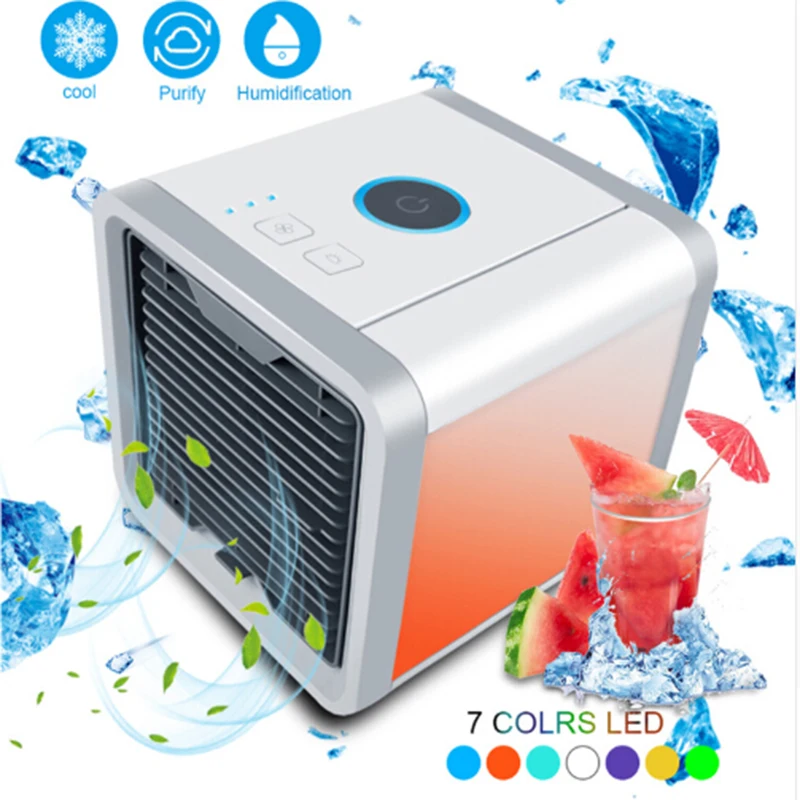 2018 USB Air Cooler Fan Air Personal Space Cooler Portable Mini Air Conditioner Device Cool soothing wind for Home Office Desk