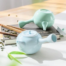 250 мл короткая однотонная керамика фарфор ручной работы Чайник Чайная посуда отель чайный набор кунг-фу Улун чайники пуэр горшки отправлены друг