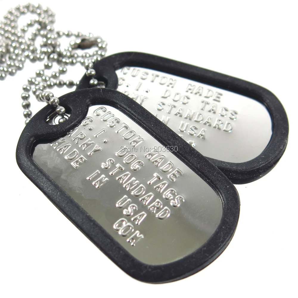 what are military dog tag chains made of