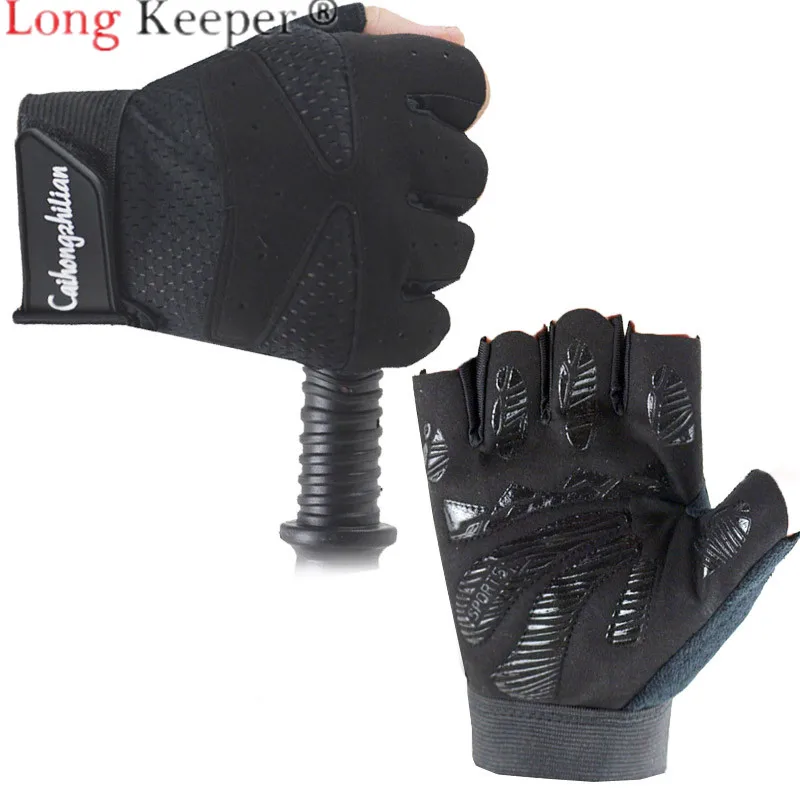 

LongKeeper Gloves Half Finger Women Breathable Outdoor riding tactical Gym Mitten Weightlifting Dumbbell Guantes Not Slip Cycle