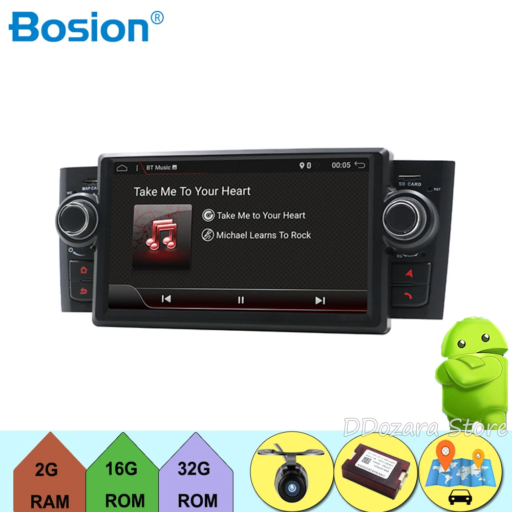 

autoradio 2din android 8.1 car radio For Fiat Grande Punto Linea 2006 2007 2008 2009 2010 2011 2012 with Wifi Rear View Camera