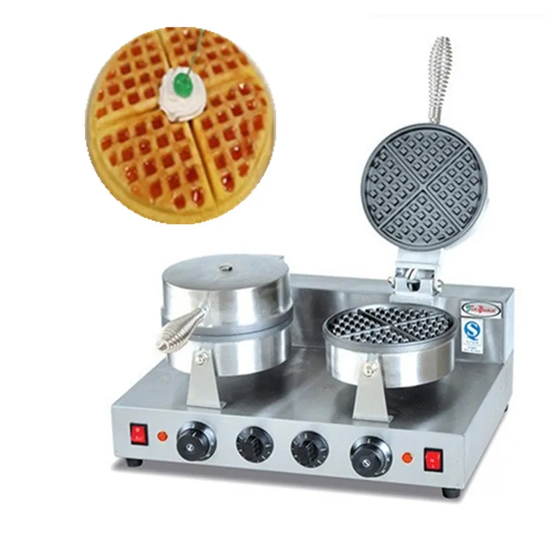 Дважды конец вафельница коммерческих нержавеющая сталь Muffin вафельный машины свинины, хлебопечки закуски оборудования
