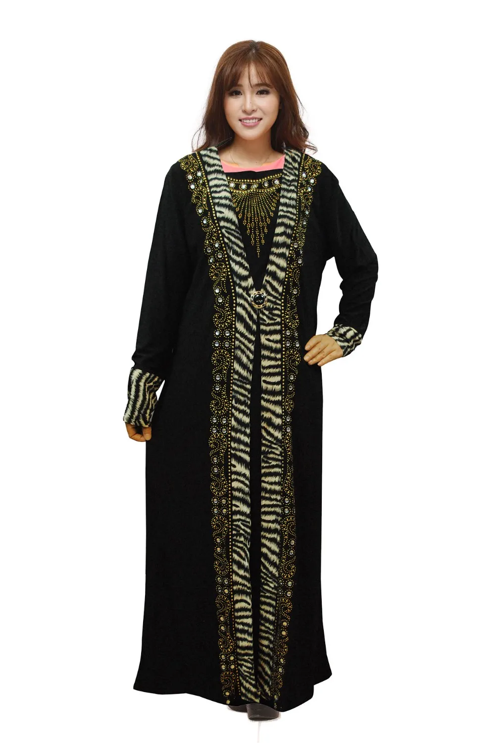 long sleeves islamic clothing Muslim black abaya long sleeves islamic clothing Muslim black abaya