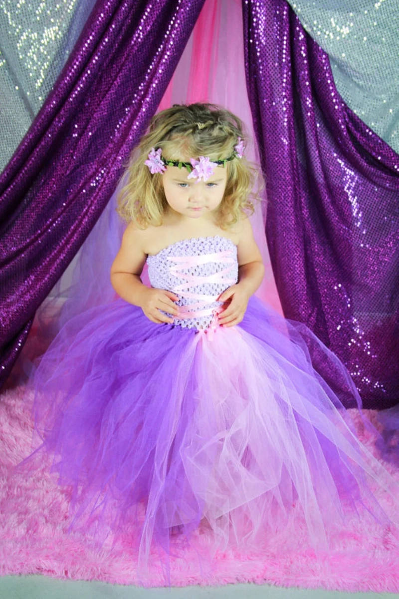 Tangled Rapunzel Inspired Costume Tutu Dress