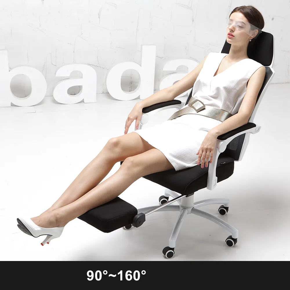 تعديل مسند مريح تنفيذي قطب مكتب الرئاسة مستلق كرسي الكمبيوتر شبكة الكذب رفع bureaustoel ergonomisch