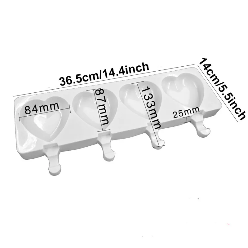 Силиконовая форма для изготовления мороженого 4 отверстия забавные формочки для льда в виде фруктового льда кремовая форма DIY Конфеты Шоколад Мыло желе Пресс-формы с 10 шт. палочки