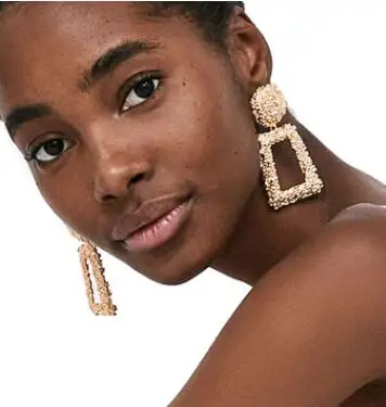 Новые золотые металлические серьги для женщин и девушек, круглые геометрические серьги, индийские серьги, аксессуары для женщин, винтажные круглые серьги