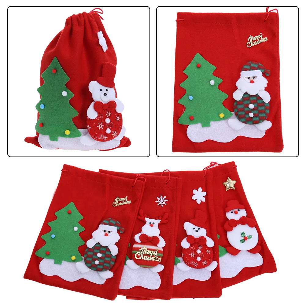 large christmas gift bag candy bag new year ornament santa claus snowman christmas tree random pattern - Large Christmas Gift Bags large christmas gift bag candy bag new year ornament santa claus snowman christmas tree random pattern - Large Christmas Gift Bags