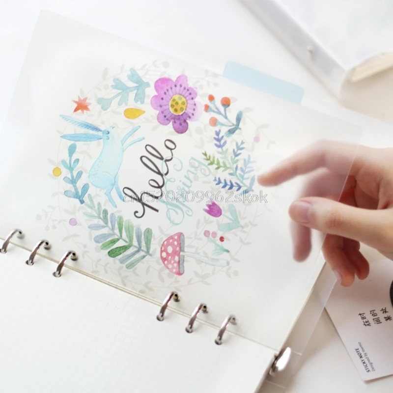 5Pcs Floral Category Page Planner Index Page Notebook Translucent 6 Hole Binder j12 dropshipping 5Pcs Floral Category Page Planner Index Page Notebook Translucent 6 Hole Binder j12 dropshipping