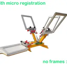 Микро регистрация 4 цвета 1 станция шелкотрафаретная печатная машина футболка принтер пресс оборудование карусель