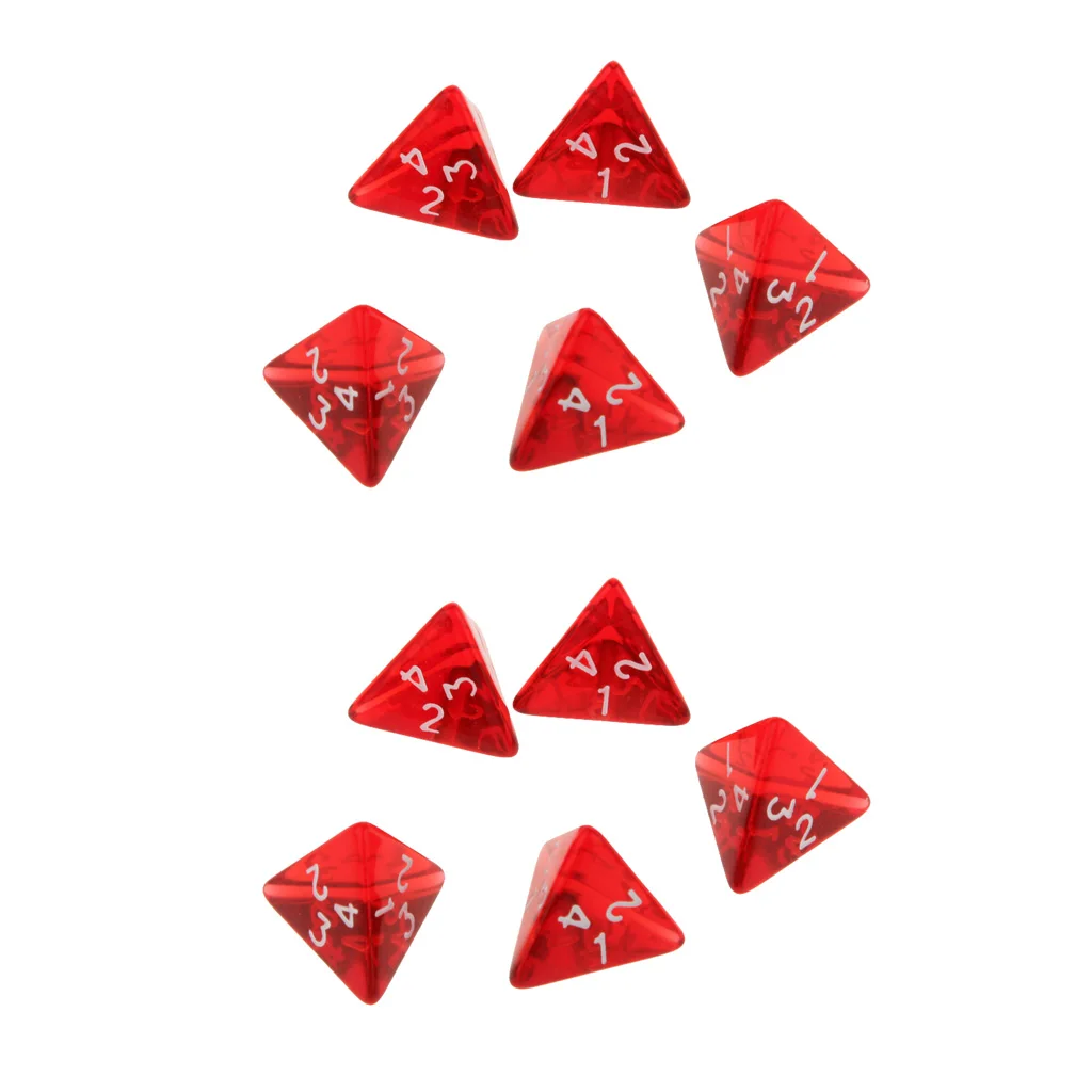 10 Pieces Gem Multi-Sided Dices Polyhedral Dice Set D4 D&D TRPG Cup Games Table Games Accessories for TRPG Game Lovers