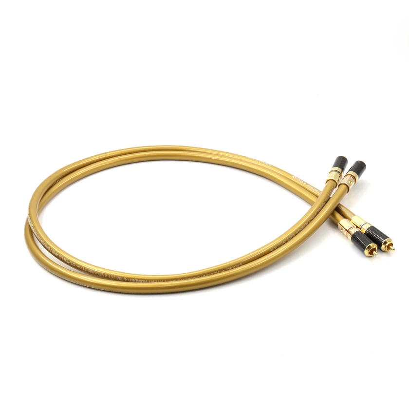 Соединительный кабель Yter Helexink Golden 5 C RCA с разъемом из углеродного волокна|rca