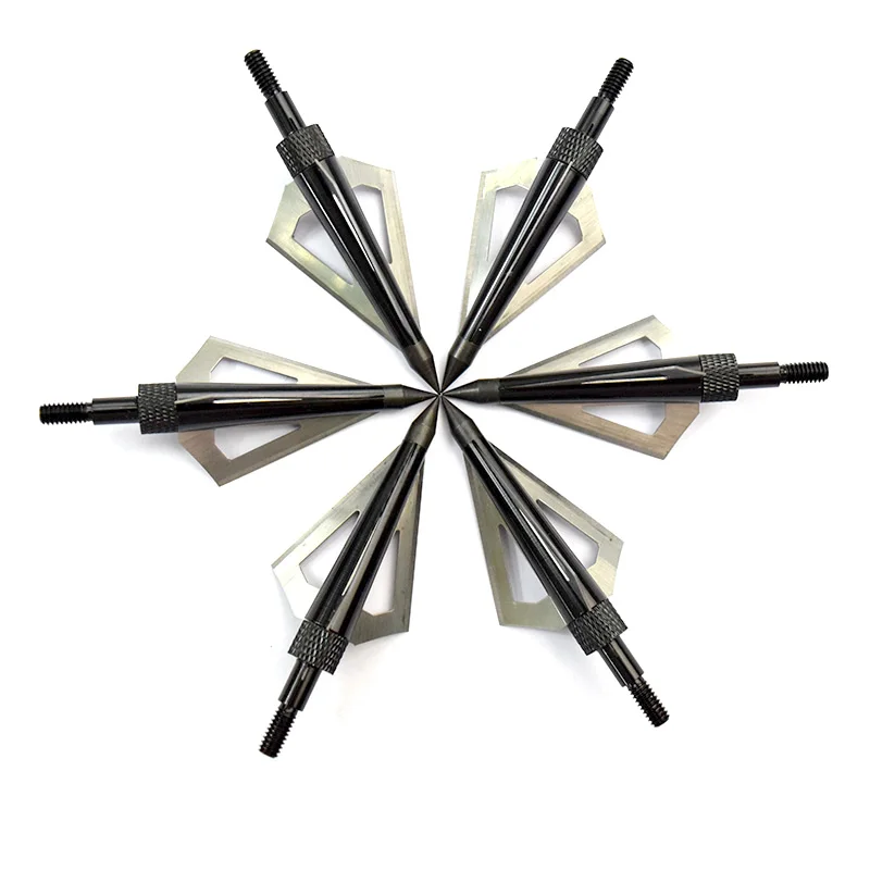 

Free shipping 12 pcs 125 Grain Arrowhead Hunting Arrow Broadhead Shooting Archery Bow Outdoor Sporting Black Color