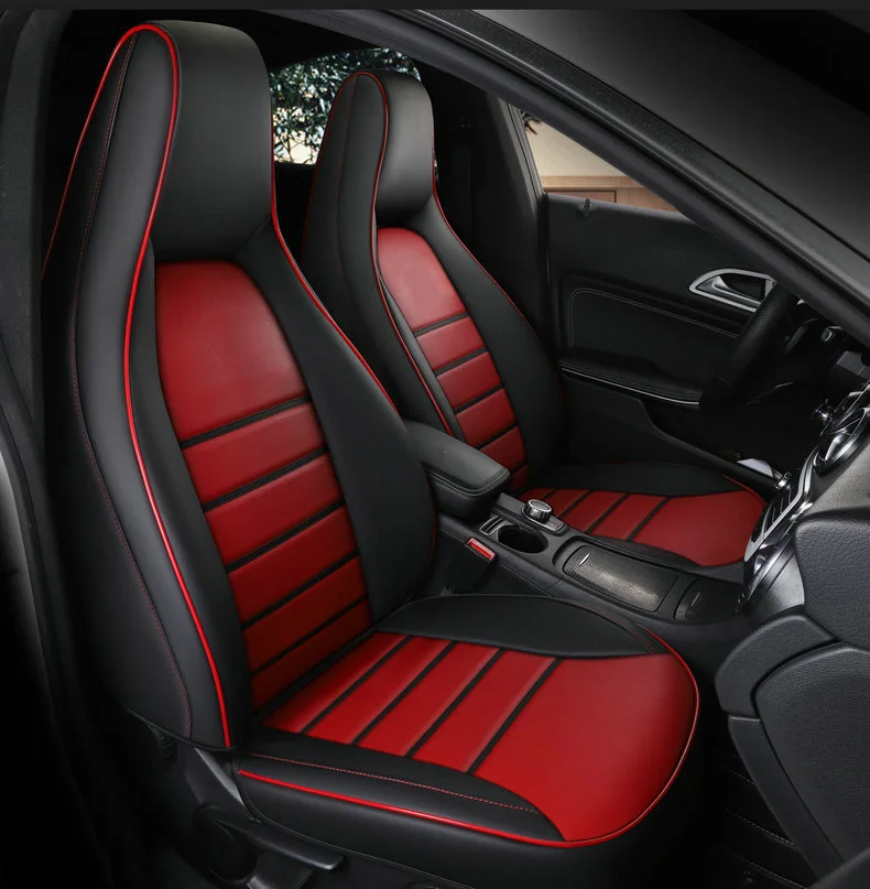 Изготовленный на заказ Чехол для автомобильного сиденья кожаный для Land Rover Дискавери 3 4 5 Sports Evoque FreeLander 2 Range Rover Sport velar автомобильные аксессуары - Название цвета: Red