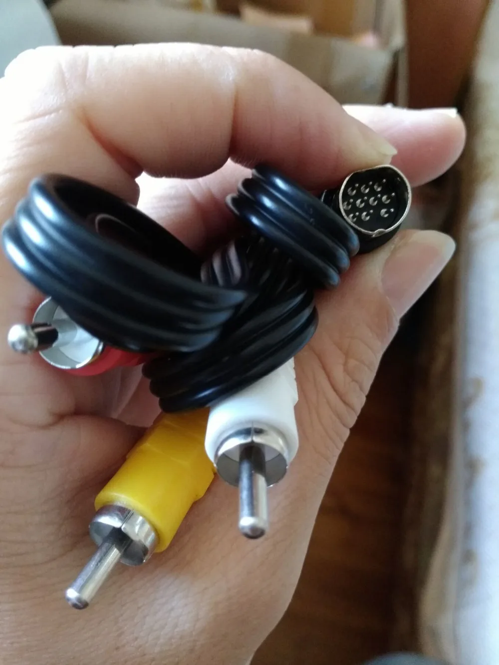 

100 pcs Audio Video AV Cable A/V RCA Connection Cord Adapter for Sega Saturn Genesis