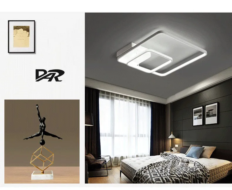 modern led ceiling lights for living room bedroom minimalist square ceiling lamp 2