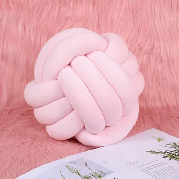 

INS HOT Nordic style Denmark same paragraph KNOT ball knotted pillow round hand-woven cushion