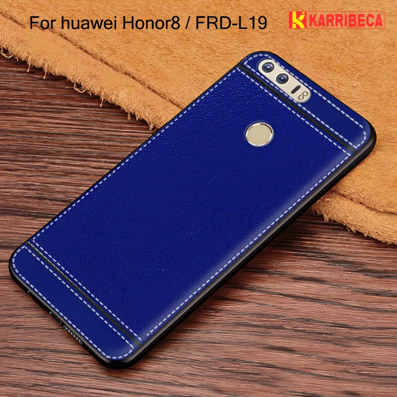 

Litchi cortex silicone case for huawei Honor 8 funda lychee leather matte soft tpu cover huawei FRD-L19 coque etui tok kryt skal