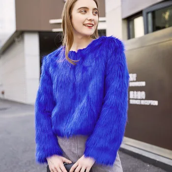 

European and American New Fashion Autumn &Winter Clothes Women's short Furry Coats Ladies faux fur Coat