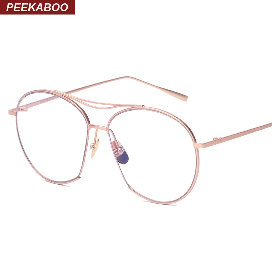 Peekaboo big fashionable ladies eyeglass font b frames b font designer rose gold font b metal