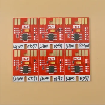 

6 pieces mimaki LH-100 chips for Mimaki UJF3042 permanent chips LH100 spc 0597 BK C M Y WH WH auto reset chips