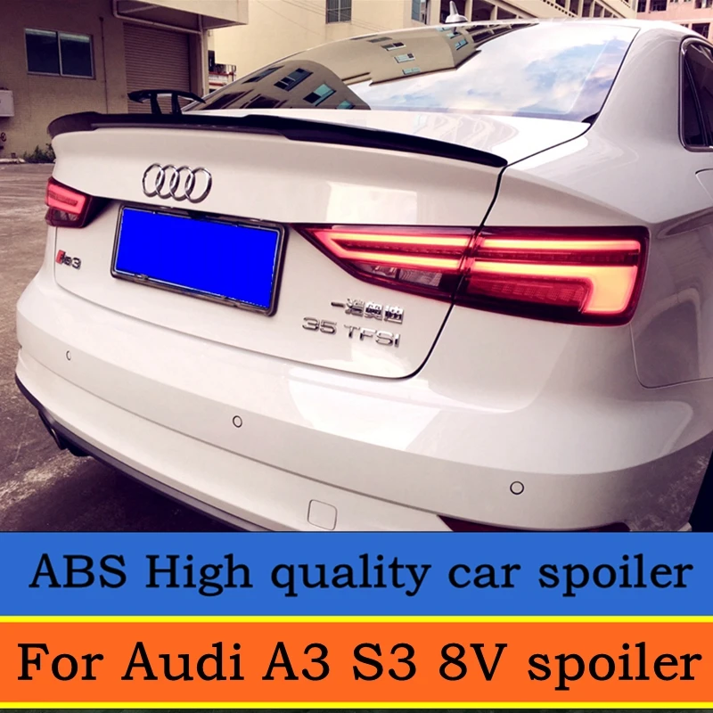 Спойлер для Audi A3 S3 8V 2014 2015 2016 2017 2018 новый дизайн задний багажник спойлер на крышу