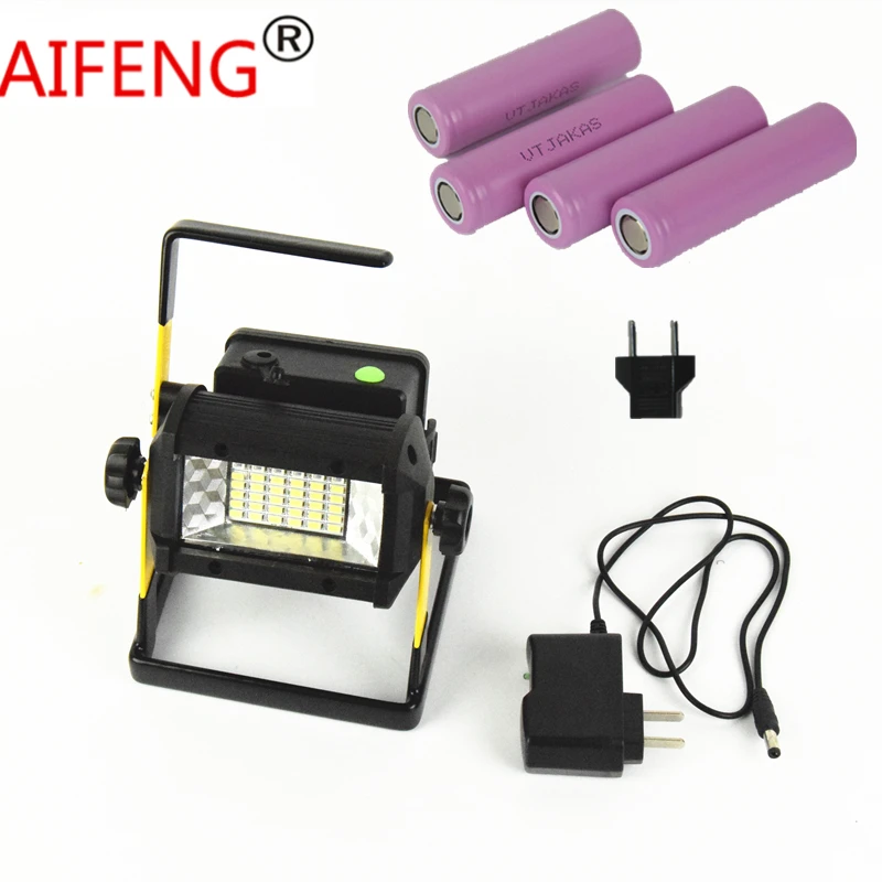 

AIFENG 50W powerful Portable Spotlight hunting led spot light rechargeable charger Alarm light outdoor with battery 18650