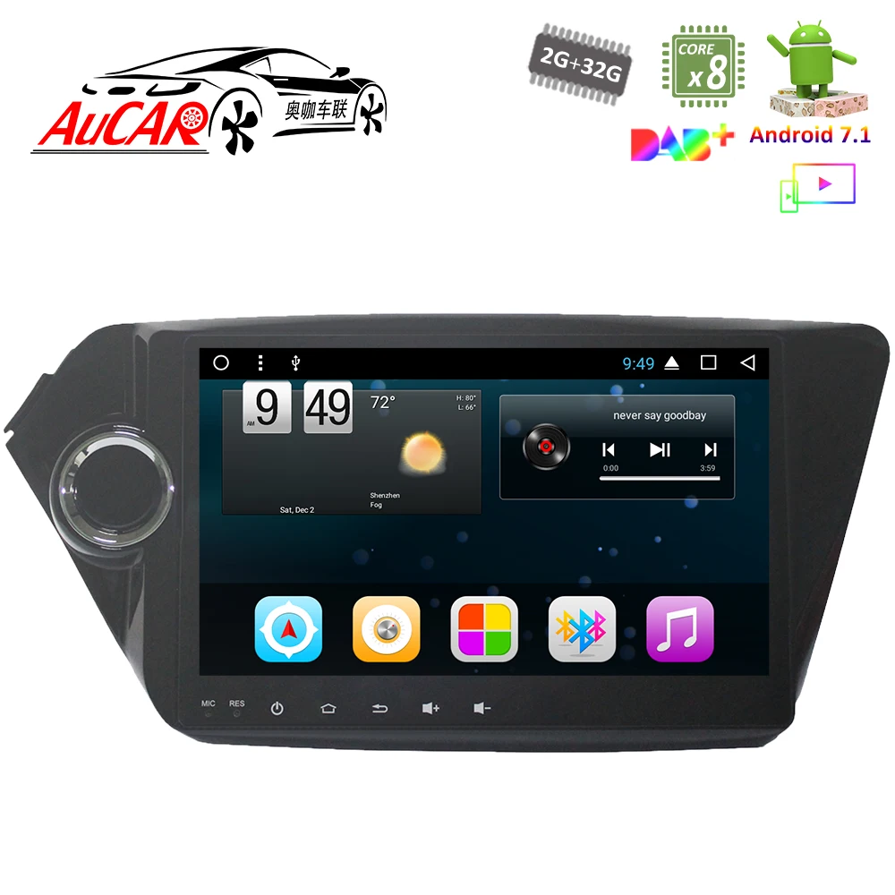 

Android 7.1 9" Car DVD Player GPS Navigation system for Kia K2 2011 - 2016 HD 1024*600 Bluetooth GPS Radio WIFI 4G Stereo IPS