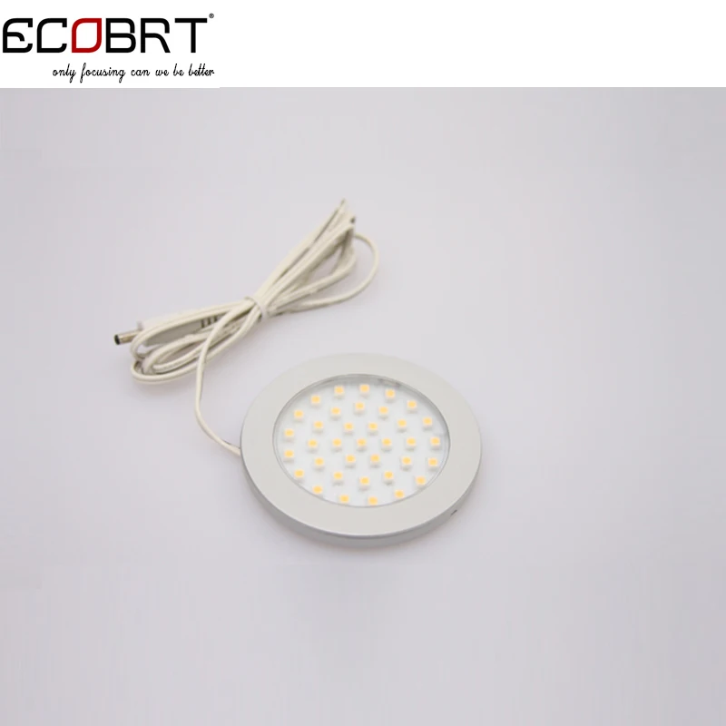 ECOBRT алюминиевые круглые светодиодные лампы для шкафа 12 В 2 Вт в витрине мебели