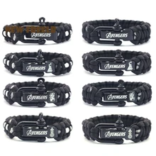 FreeLB персональный гравированный Marvel Мстители логотип Паракорд, браслет выживания черная металлическая пряжка для мужчин детская 8 видов стилей