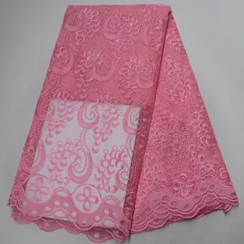 

8 colors (5yards/pcelegant tulle lace pink African French net lace fabric with embroidery for party dress PL55