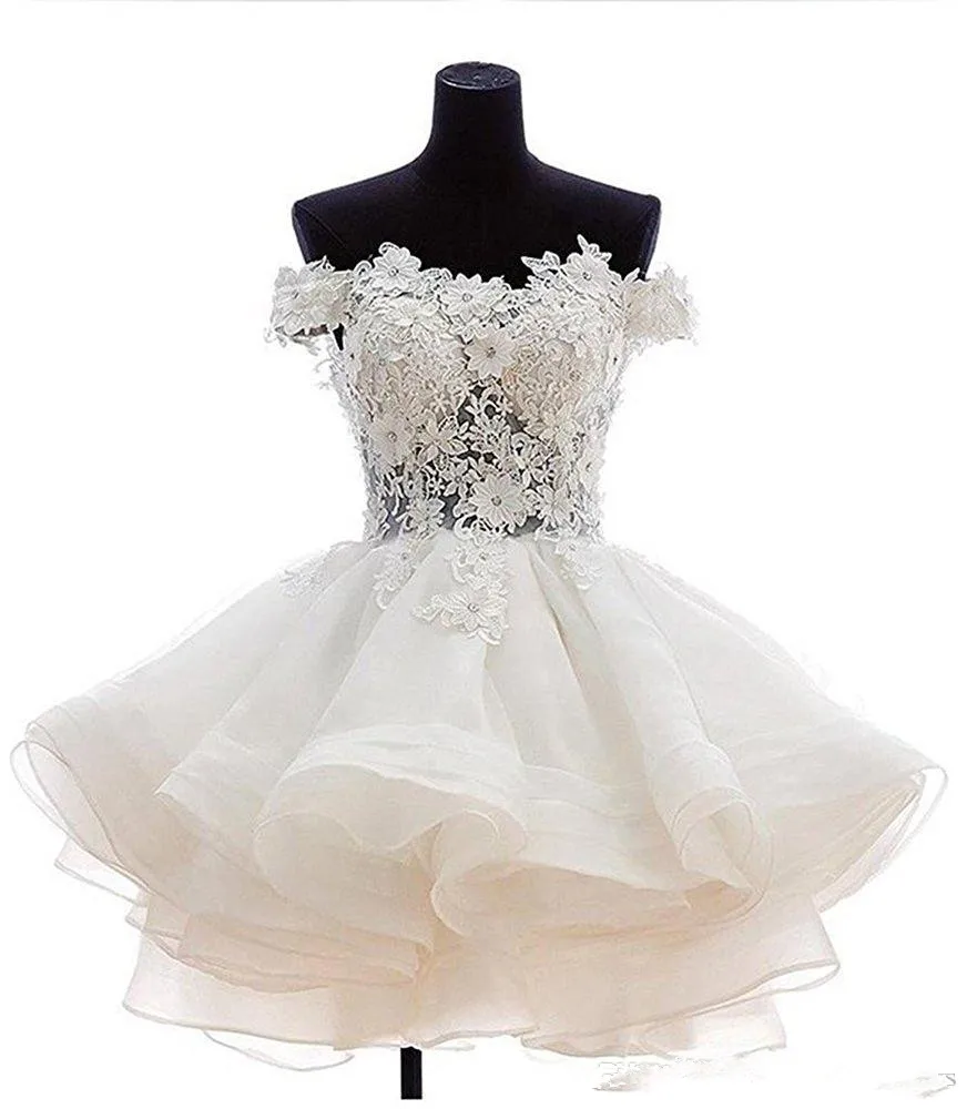 2019 baratos rendas apliques organza curto baile