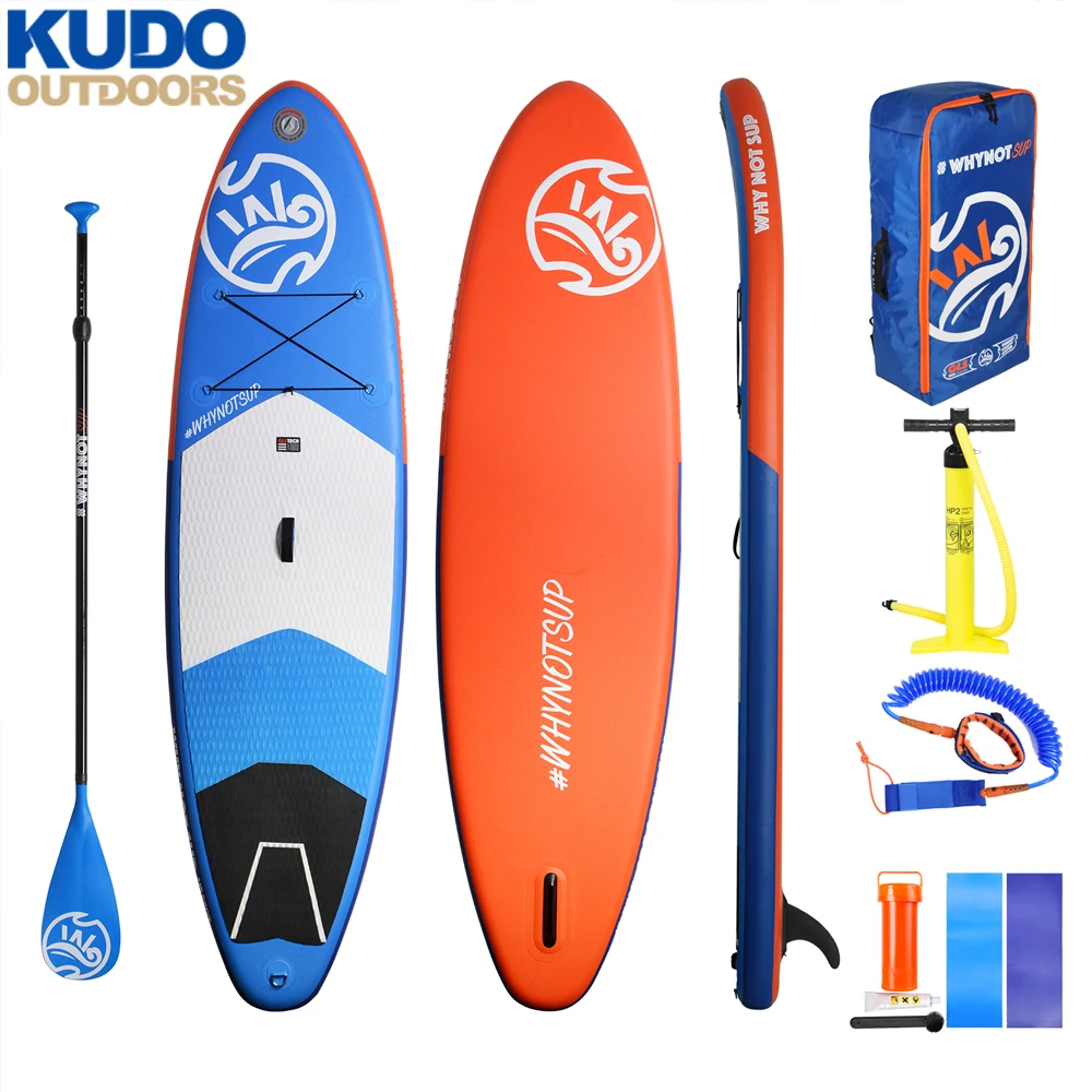 

10'2''Ч33''Ч6'' WHYNOT Stable Inflatable SUP Board With Free sup paddle Pump Backpack Leash US box fin ship from local Russia