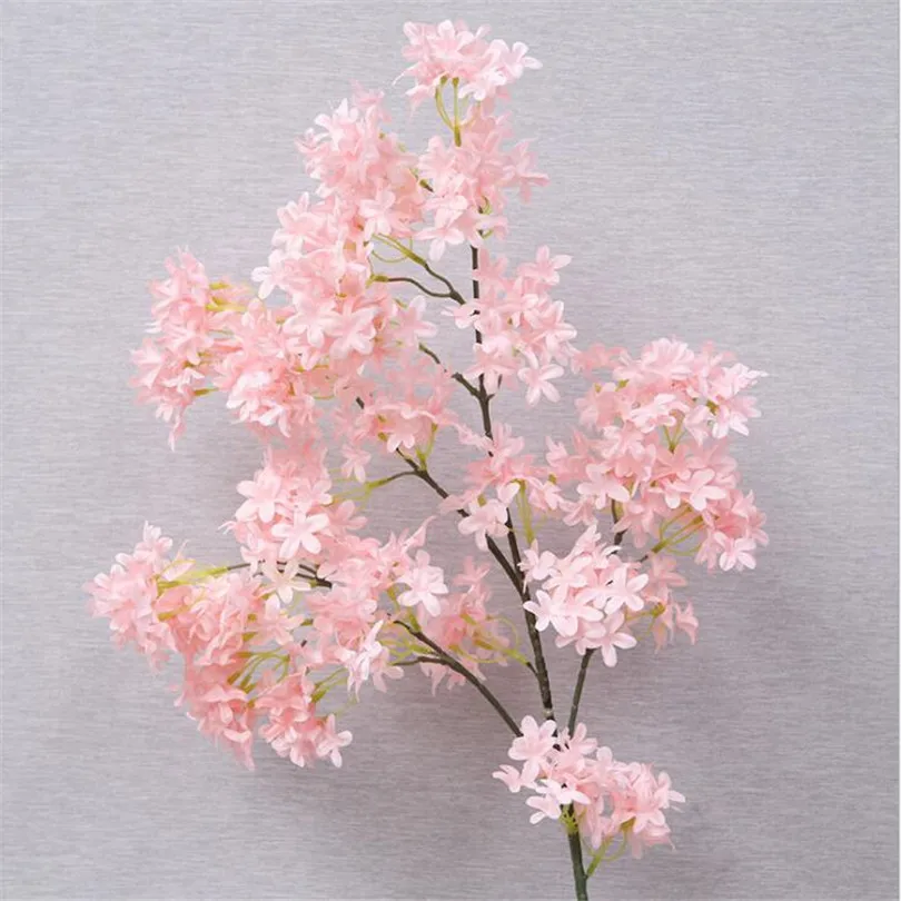 10 шт. Вишневый цветок стебель поддельные Pleiopetalous Сакура ветвь цветка 90 см искусственные длинные ветви вишни декоративные цветы
