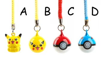 

12Pcs Pikachu Cell Phone Bag Strap JINGLE BELLS Dangle Charms Hook Trendy Gift Random Color Send