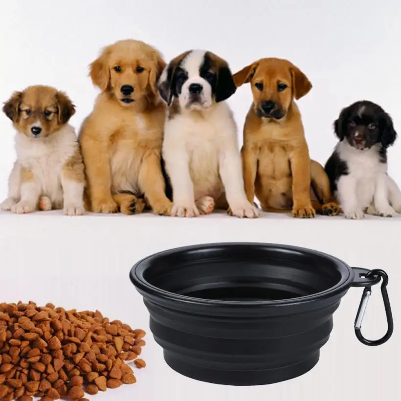 Миска для собак, дорожная миска для питомца, силиконовая складная подача воды, кормушка, переносная миска для воды для питомца, собачий силиконовый миска