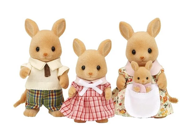 Kangaroo family without original box Sylvanian Family mini size action Figures Anime Cartoon figures Toys Child Toys gift