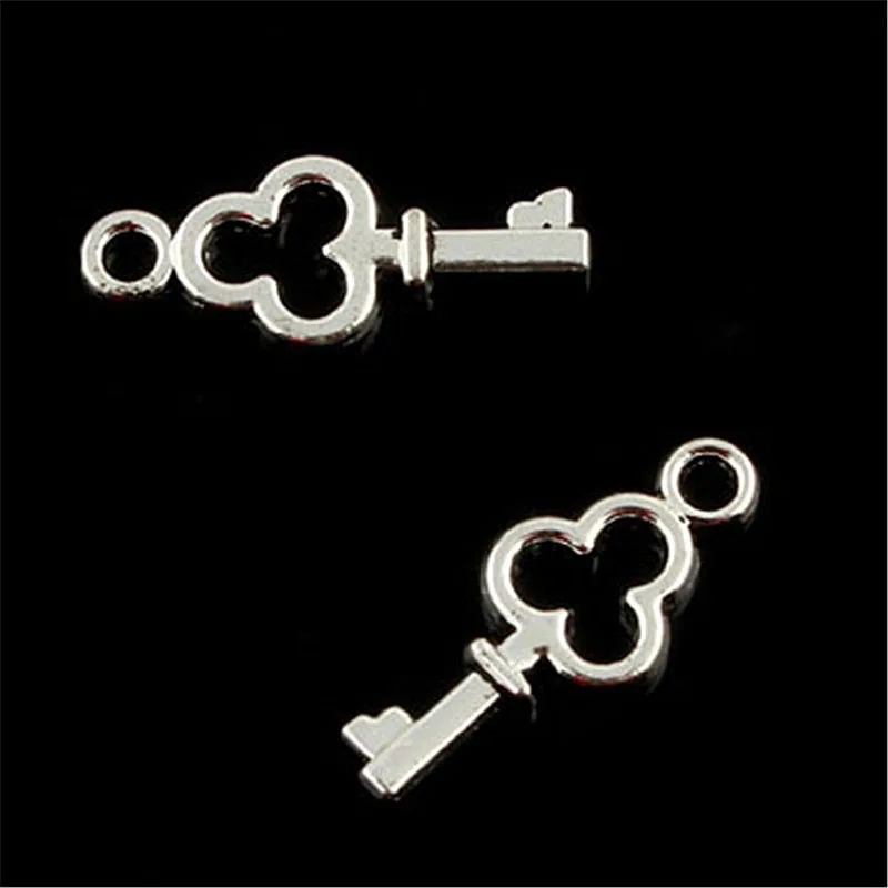 

Free shipping! 20pcs Key Tibetan silver Bead Charm pendant fit bracelet necklace car key ring DIY pendant making