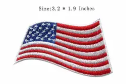 Американский флаг ленты вышивка патч 3.2 "широкий вышитые патчи/нашивкой сзади/Флаг патч