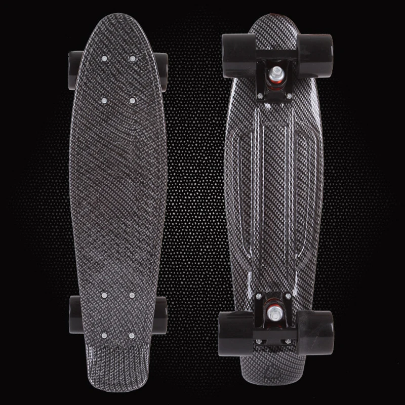 Новый высококачественный черный Скейтборд MIni Cruiser в стиле ретро с рисунком