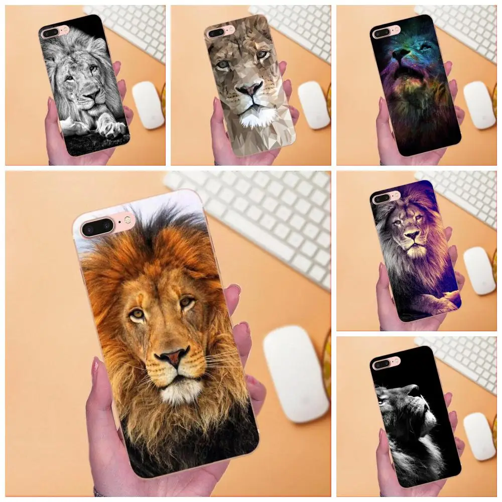 Для Galaxy Grand Alpha G850 Core2 Prime S2 I9082 A3 A5 A7 On5 On7 2015 2016 2017 ТПУ протектор величественный Лев