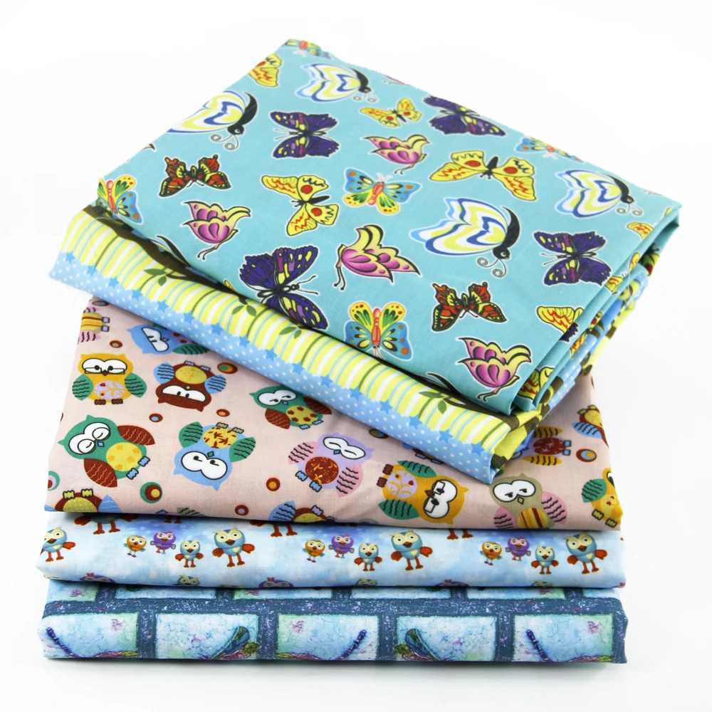 

New 50*145cm Dog Flower Bird Polyester Cotton Fabric Printed Cloth Sewing Quilting for Patchwork Needlework DIY,c462