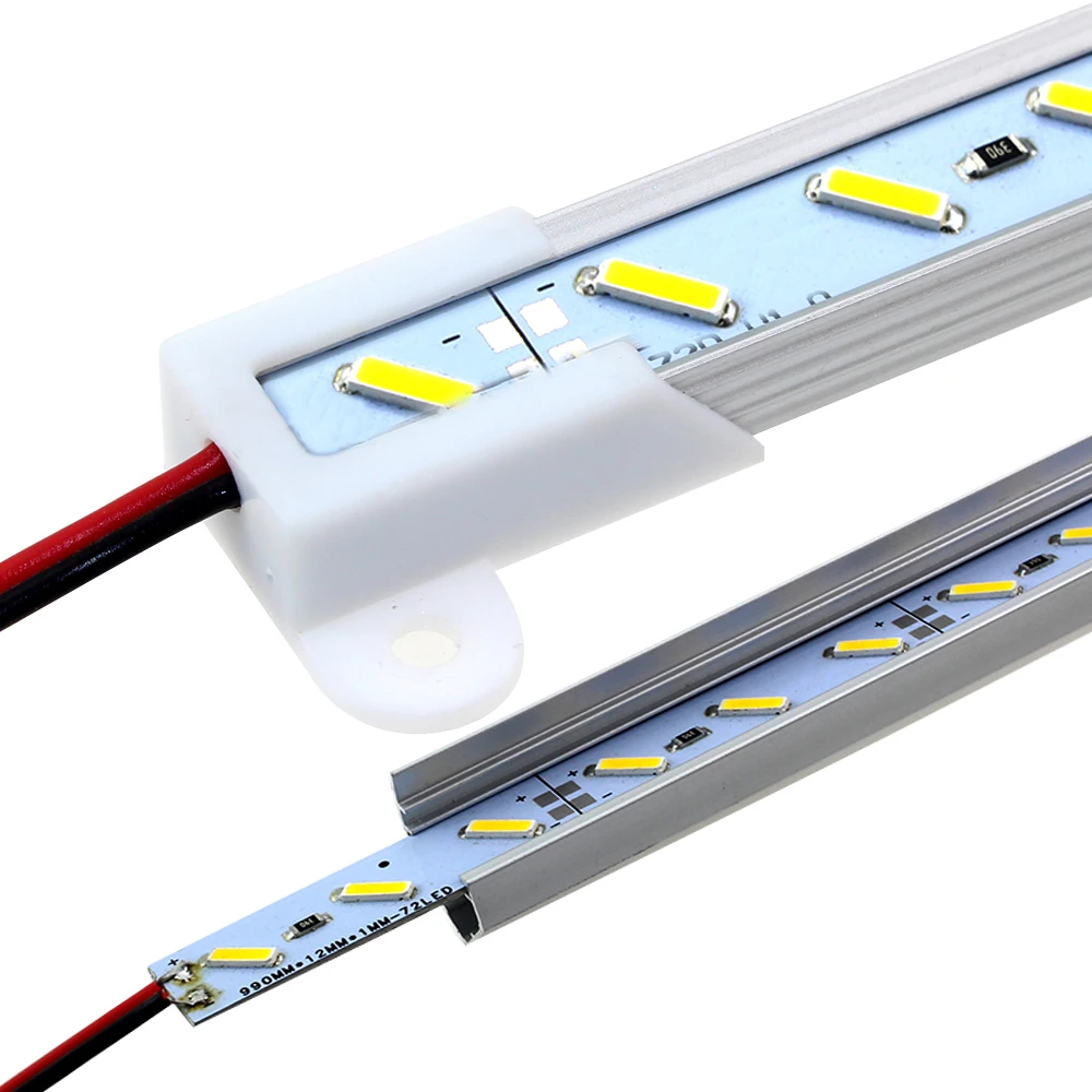 5 шт.* 0,5 м светодиодный светильник с жесткой полоской luces 7020 50 см DC 12 В U/V алюминиевый корпус 36led натуральный/теплый белый светильник для домашнего шкафа s