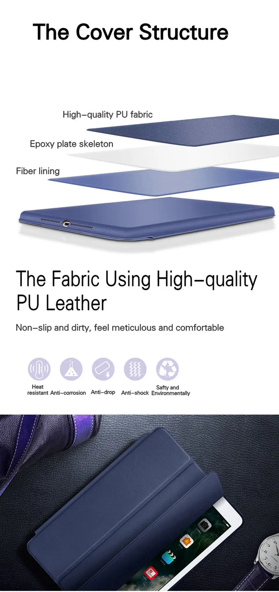 Чехол для iPad Pro 10,5 Тонкий Магнитный стенд флип смарт-чехол из искусственной кожи чехол для iPad Pro 10,5 дюймов планшет+ протектор экрана+ ручка