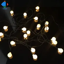Viewi 6 м 30 светодиодов mini помпоны Матовая оболочка светодиодная Новогодняя гирлянда на открытом воздухе IP65 солнечной энергии светильники для сада-фея Dc 3В светодиодные лампы